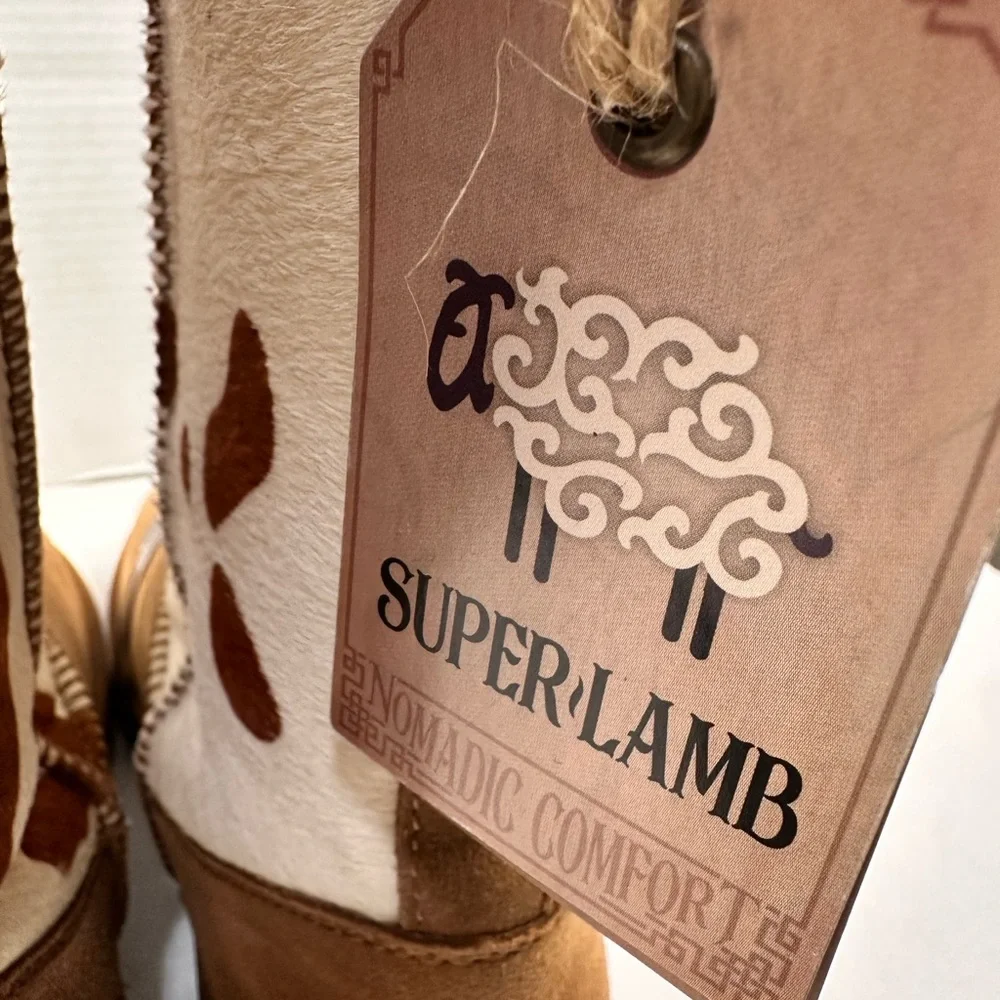 Superlamb Turano Cow Hair Boots Sz 10‎